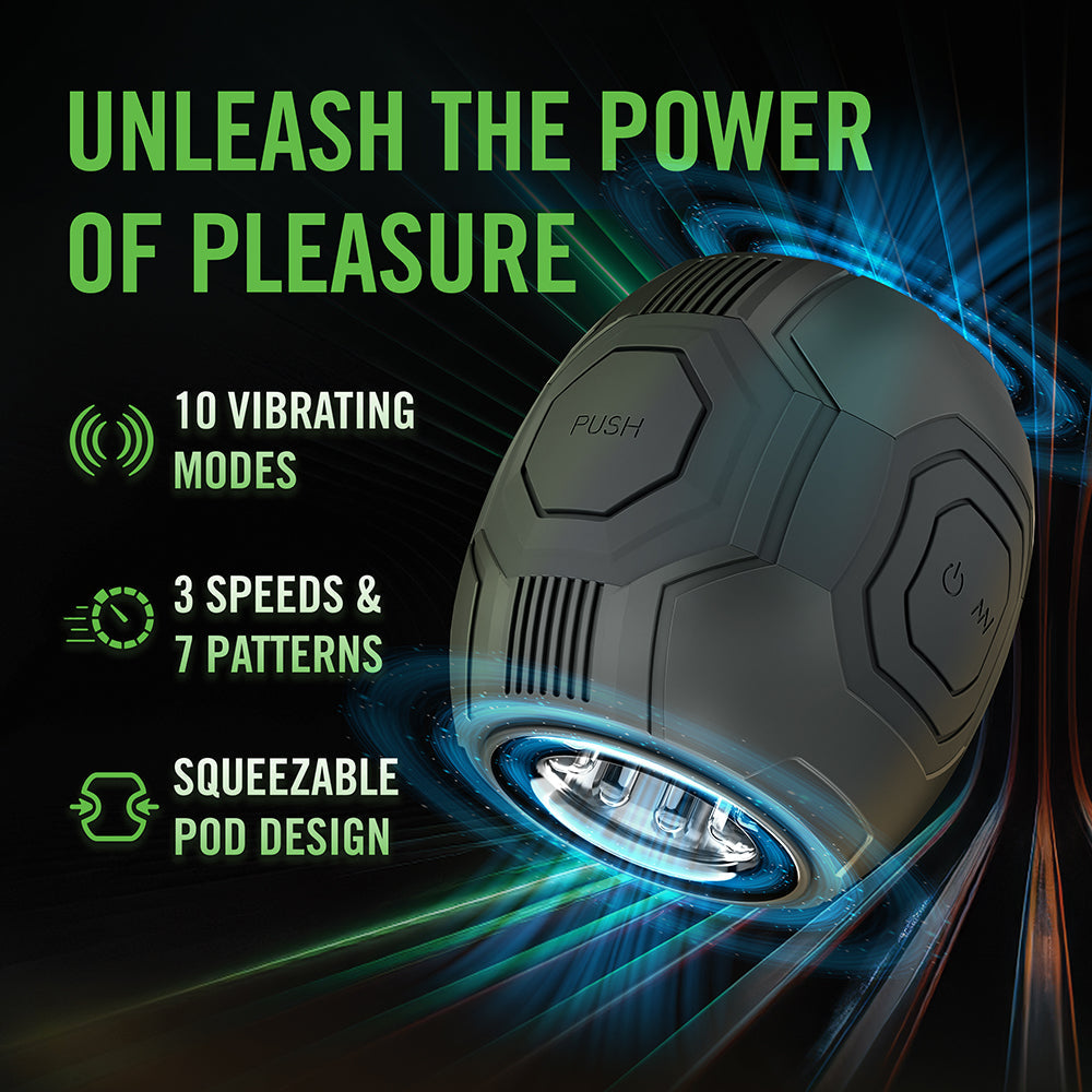 Blush M for Men Dome X Vibrating Masturbator - Black