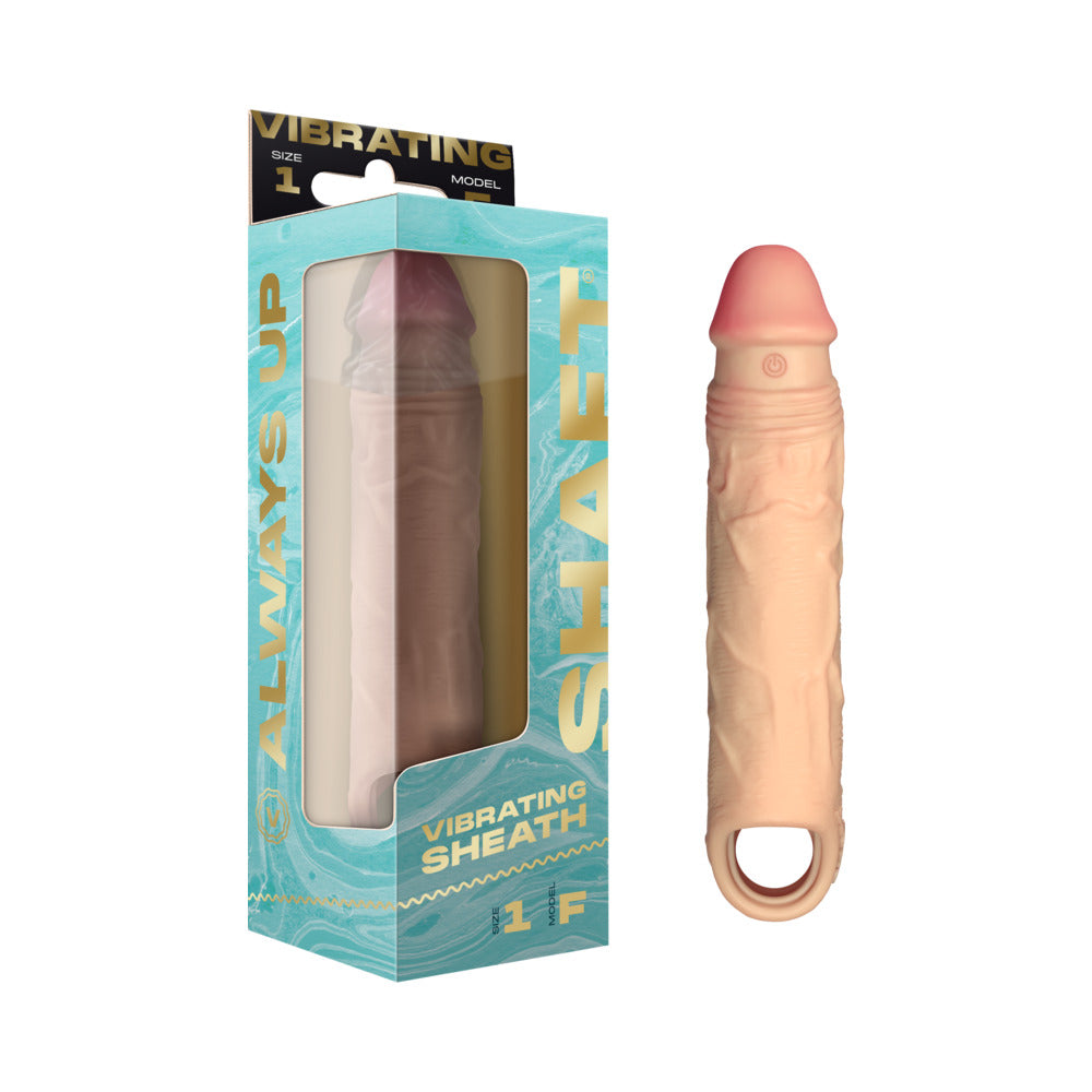 Shaft Flexskin Liquid Silicone 7.8" Vibrating Sheath - Pine