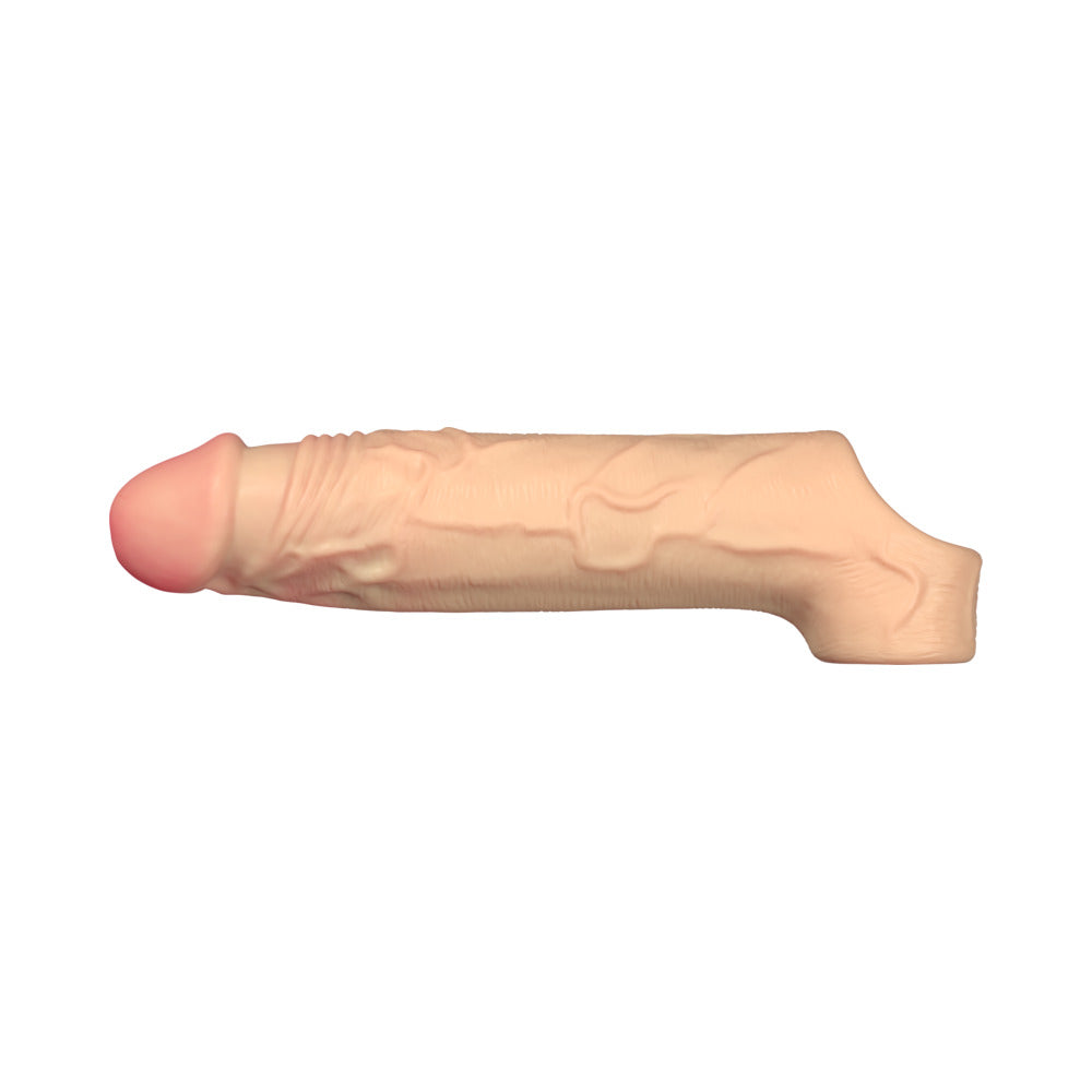 Shaft Flexskin Liquid Silicone 7.8" Vibrating Sheath - Pine