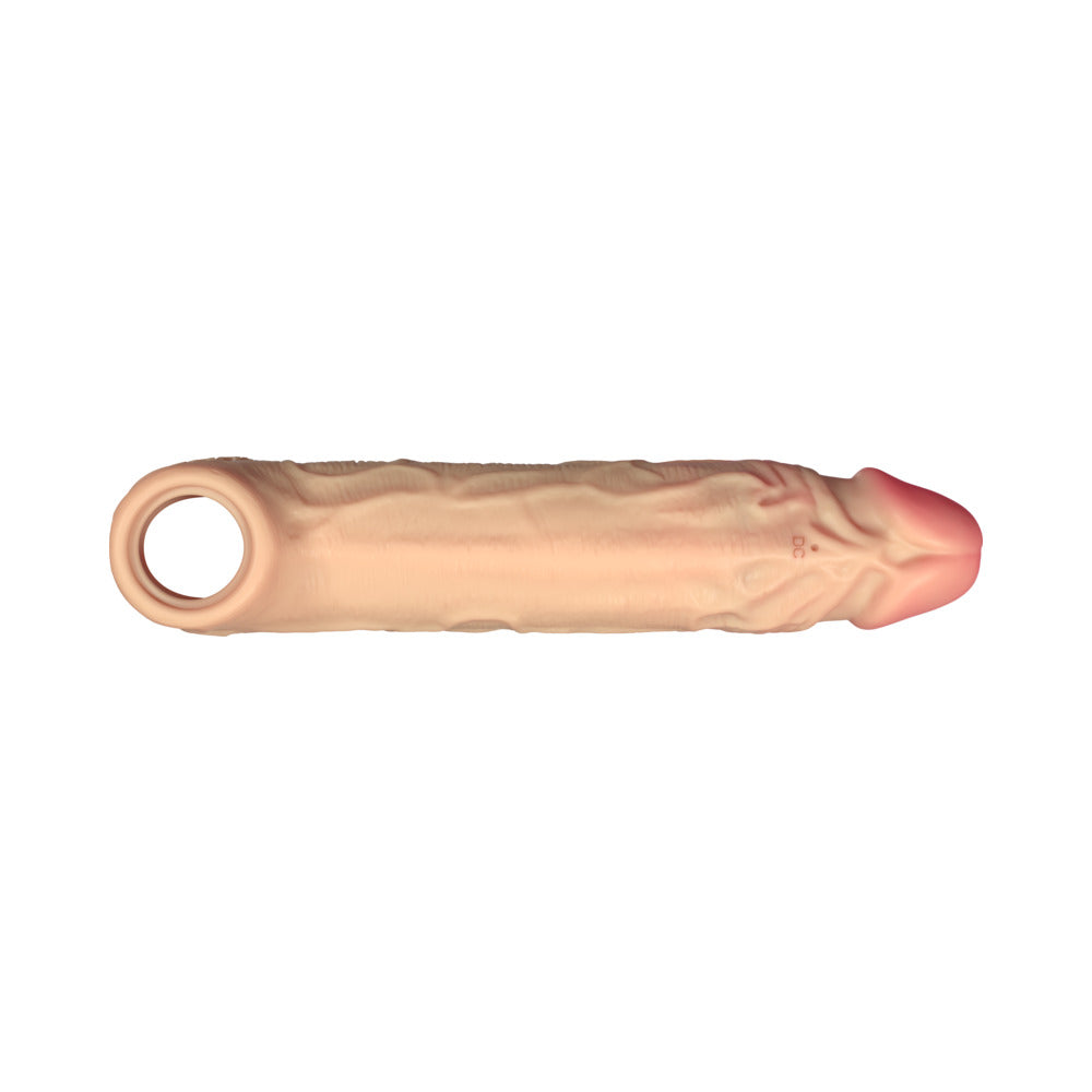 Shaft Flexskin Liquid Silicone 7.8" Vibrating Sheath - Pine