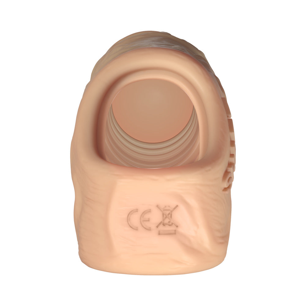 Shaft Flexskin Liquid Silicone 7.8" Vibrating Sheath - Pine