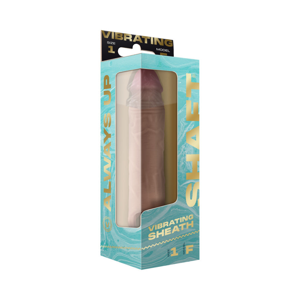 Shaft Flexskin Liquid Silicone 7.8" Vibrating Sheath - Pine