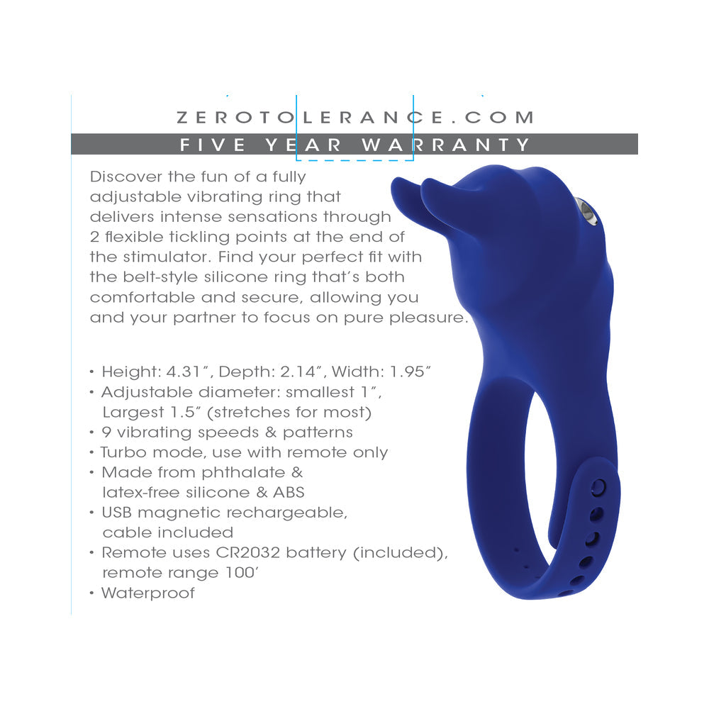 Zero Tolerance Adjustable Ring Fun - Blue
