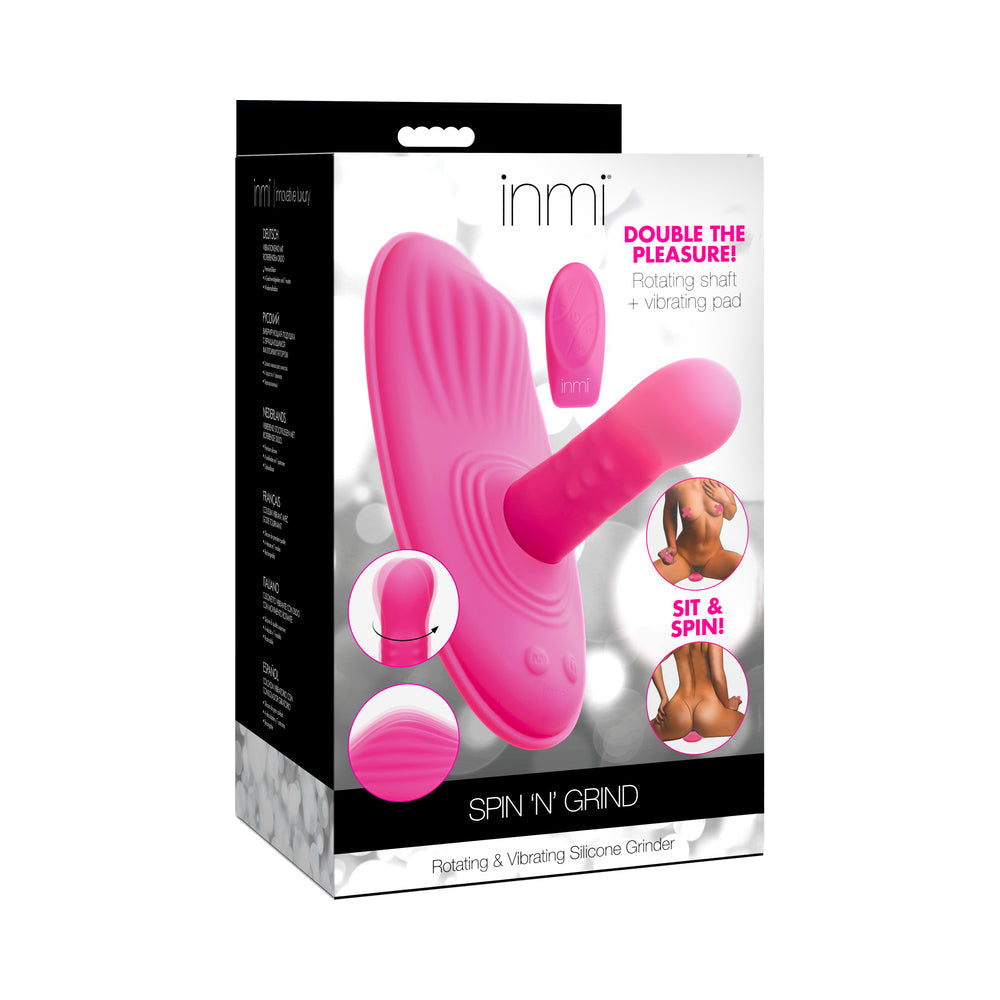 Inmi Spin N' Grind Rotating & Vibrating Silicone Grinder - Pink
