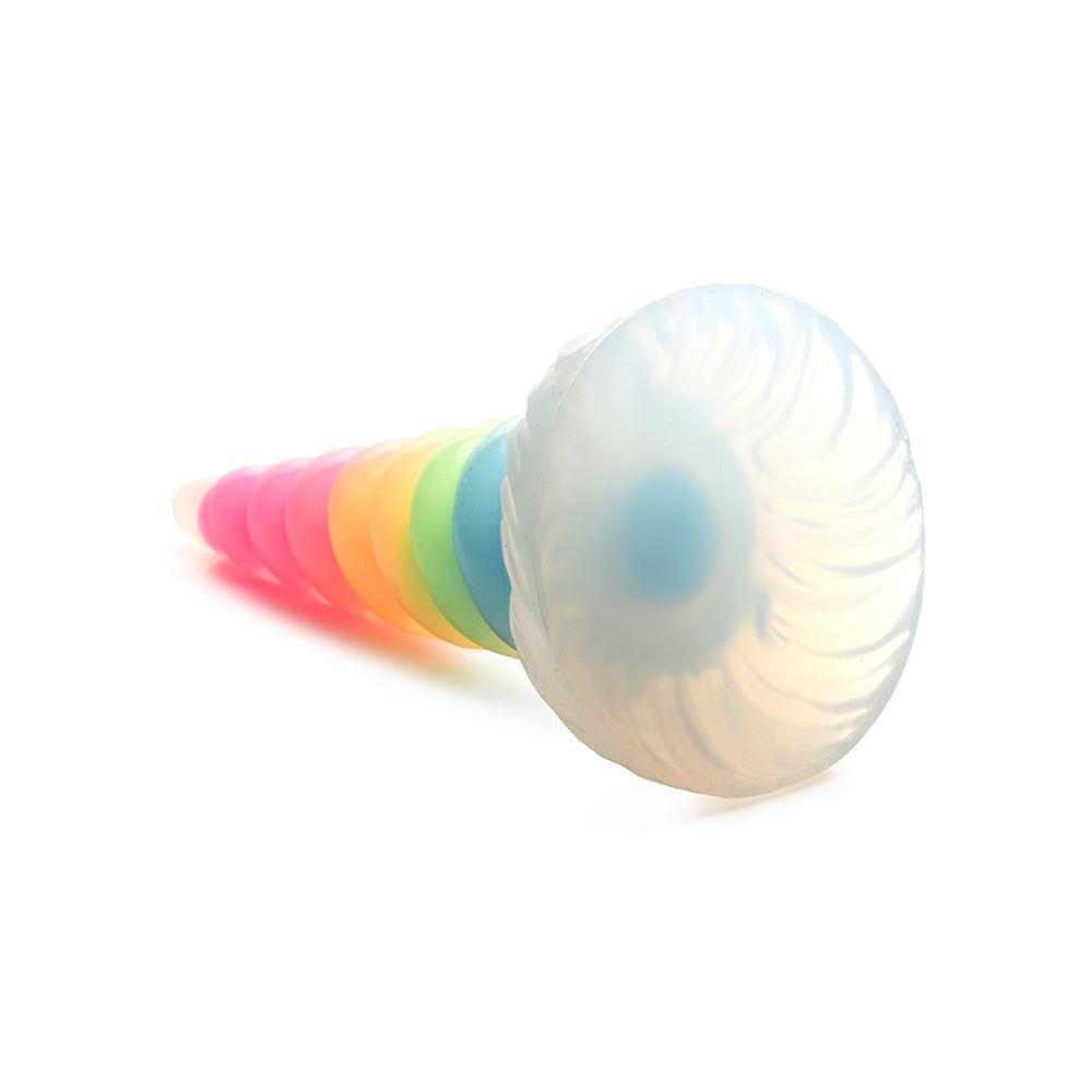 Creature Cocks Uni Glow in the Dark Silicone Dildo - Rainbow