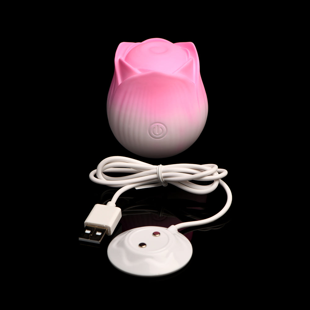 Bloomgasm Pulsing Petals Throbbing Rose Stimulator - Pink