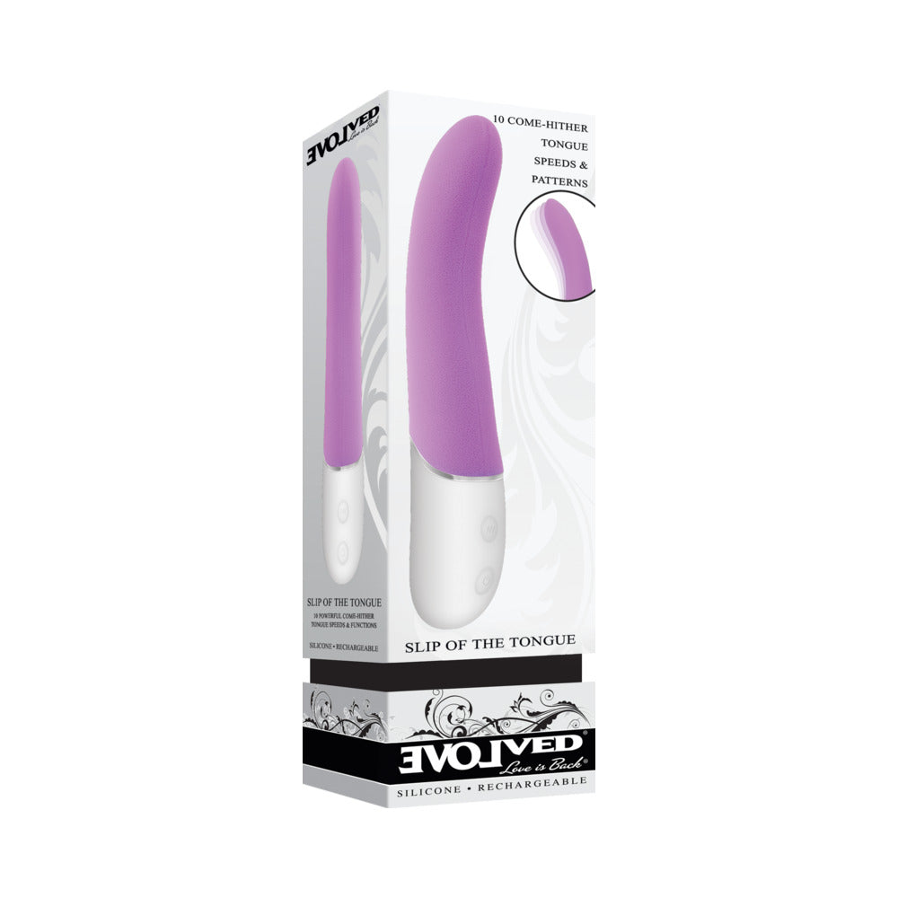 Evolved Slip of the Tongue G-Spot Vibrator - Purple/White