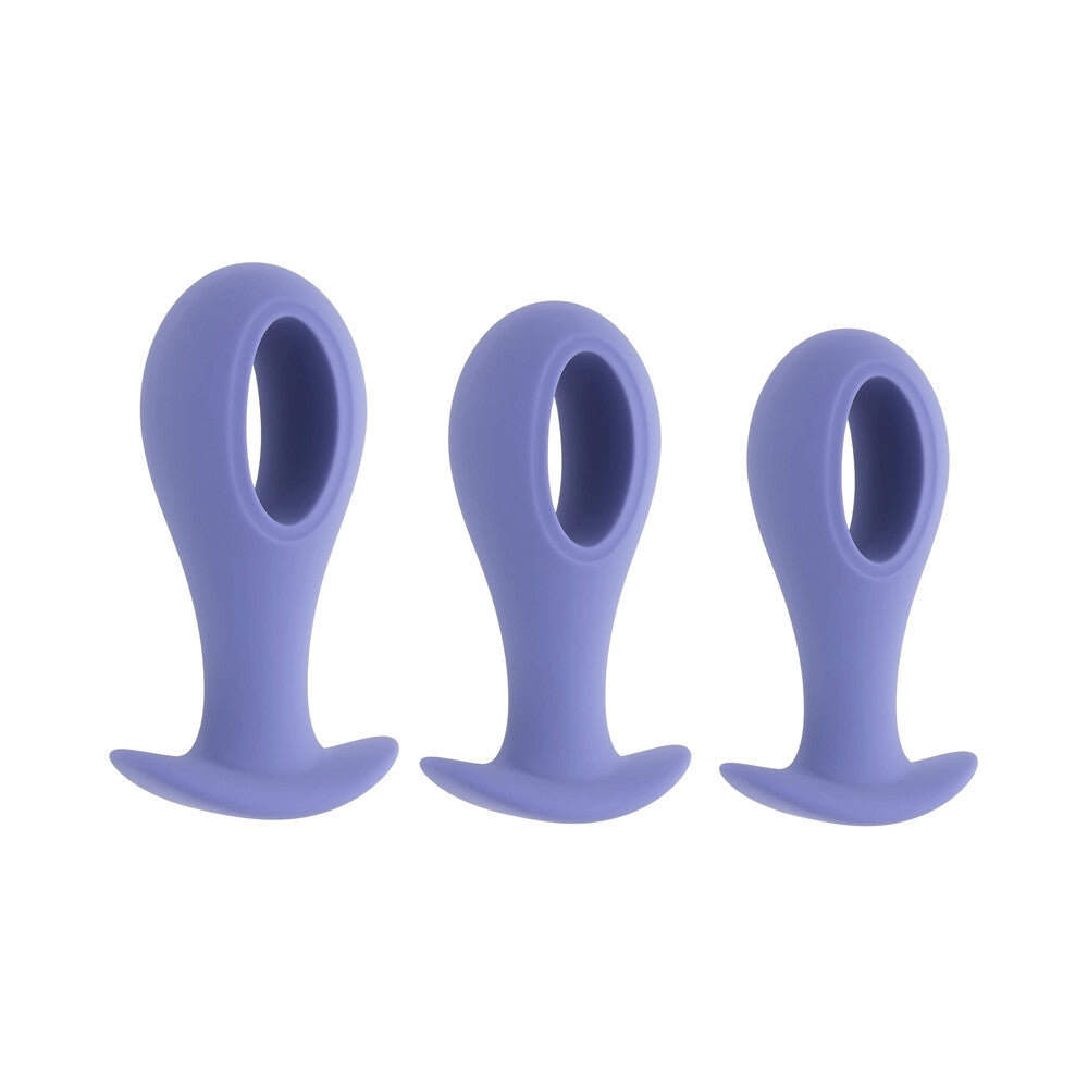 Evolved Hole Punch Anal Plug Set - Purple Set of 3