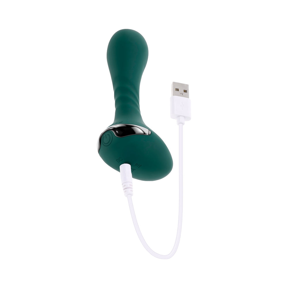 Gender X Goes Anywhere Vibrating Silicone Plug - Teal