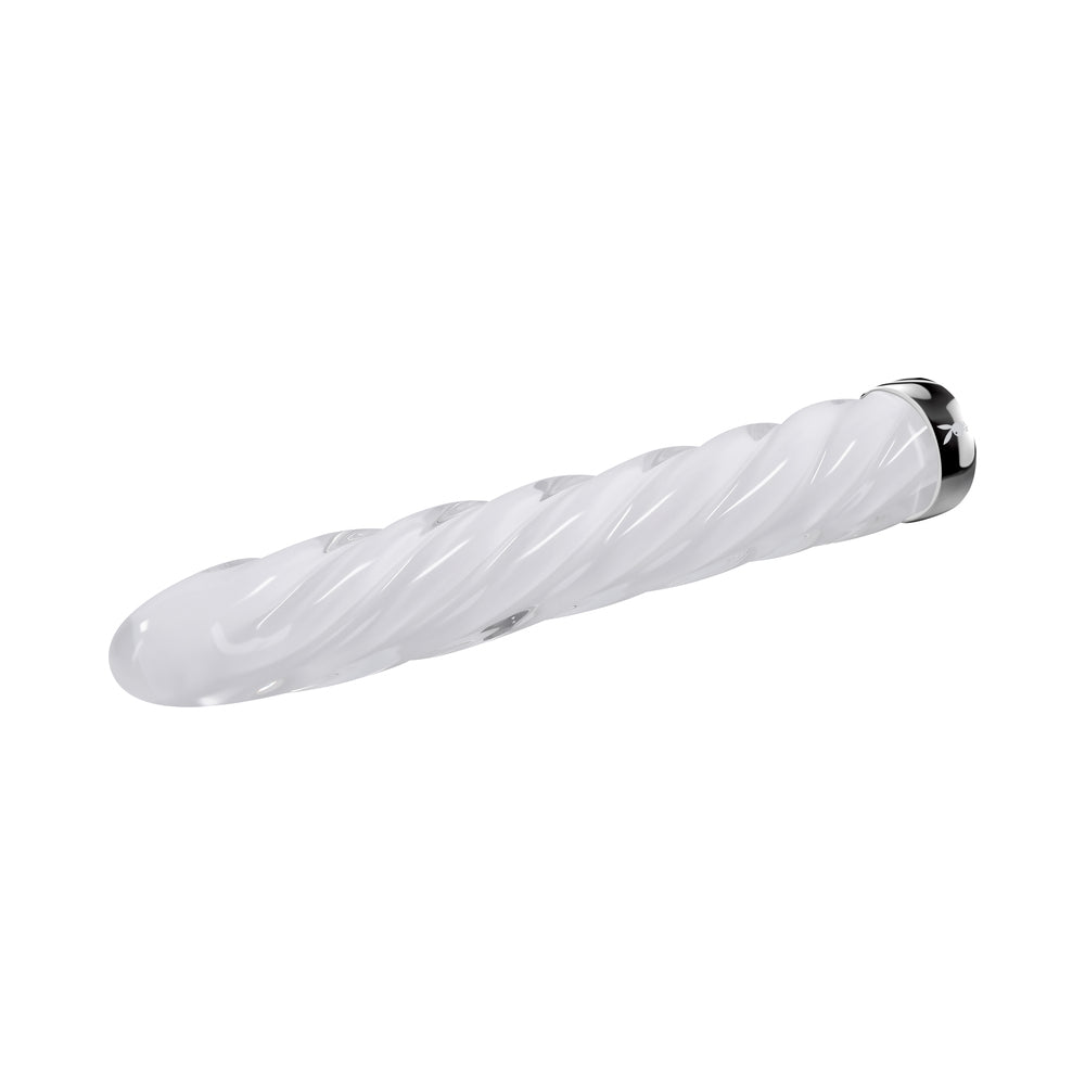 Playboy Pleasure In the Twist Glass Vibrator - White