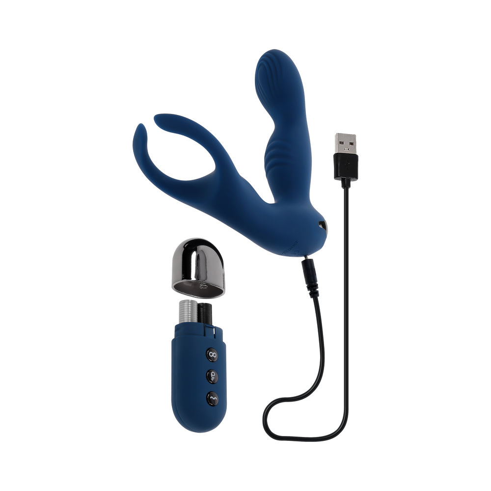Zero Tolerance By All Means Prostate Vibrator w/Remote Control - Blue