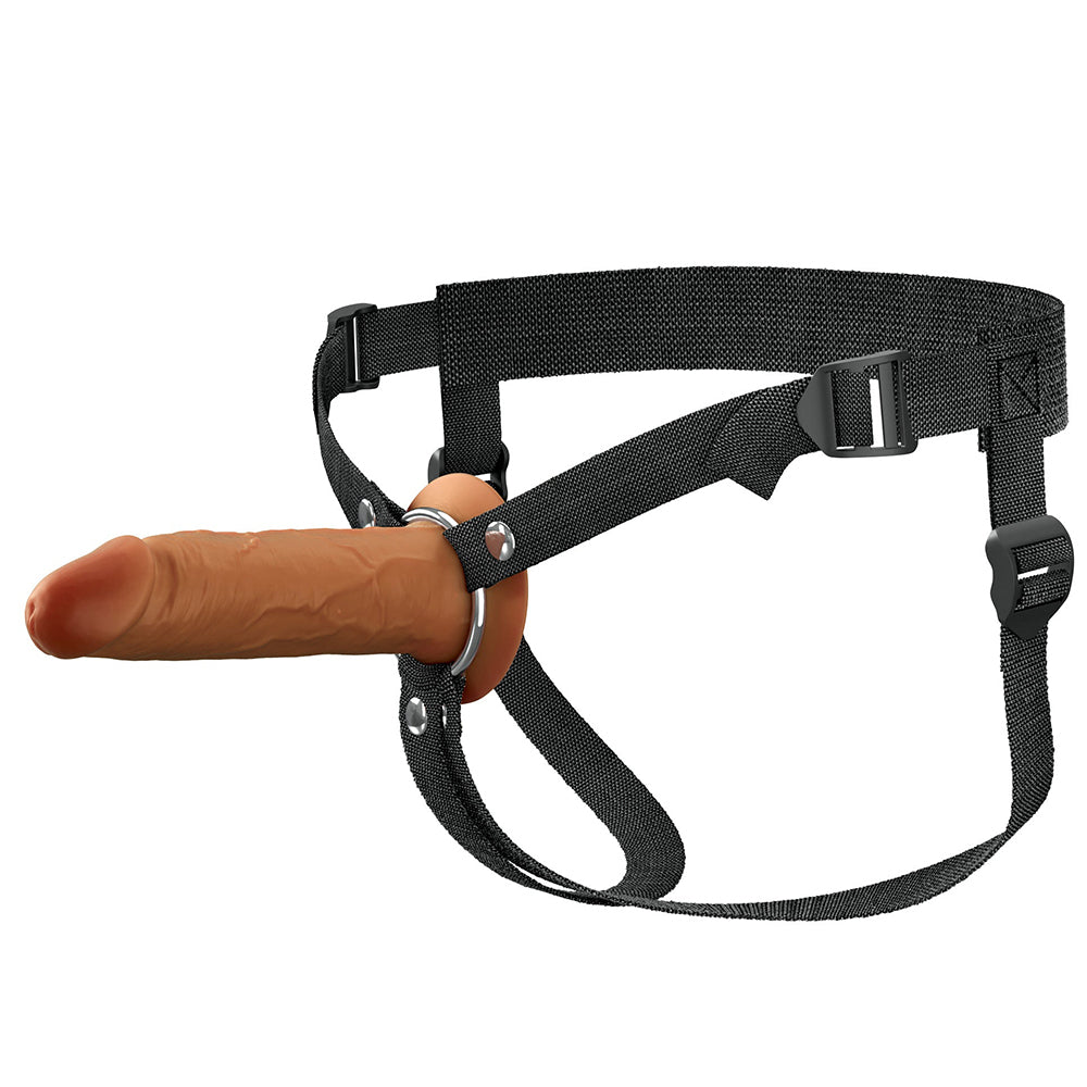 Fantasy X-Tensions Elite Silicone Hollow Strap On-Brown 6"