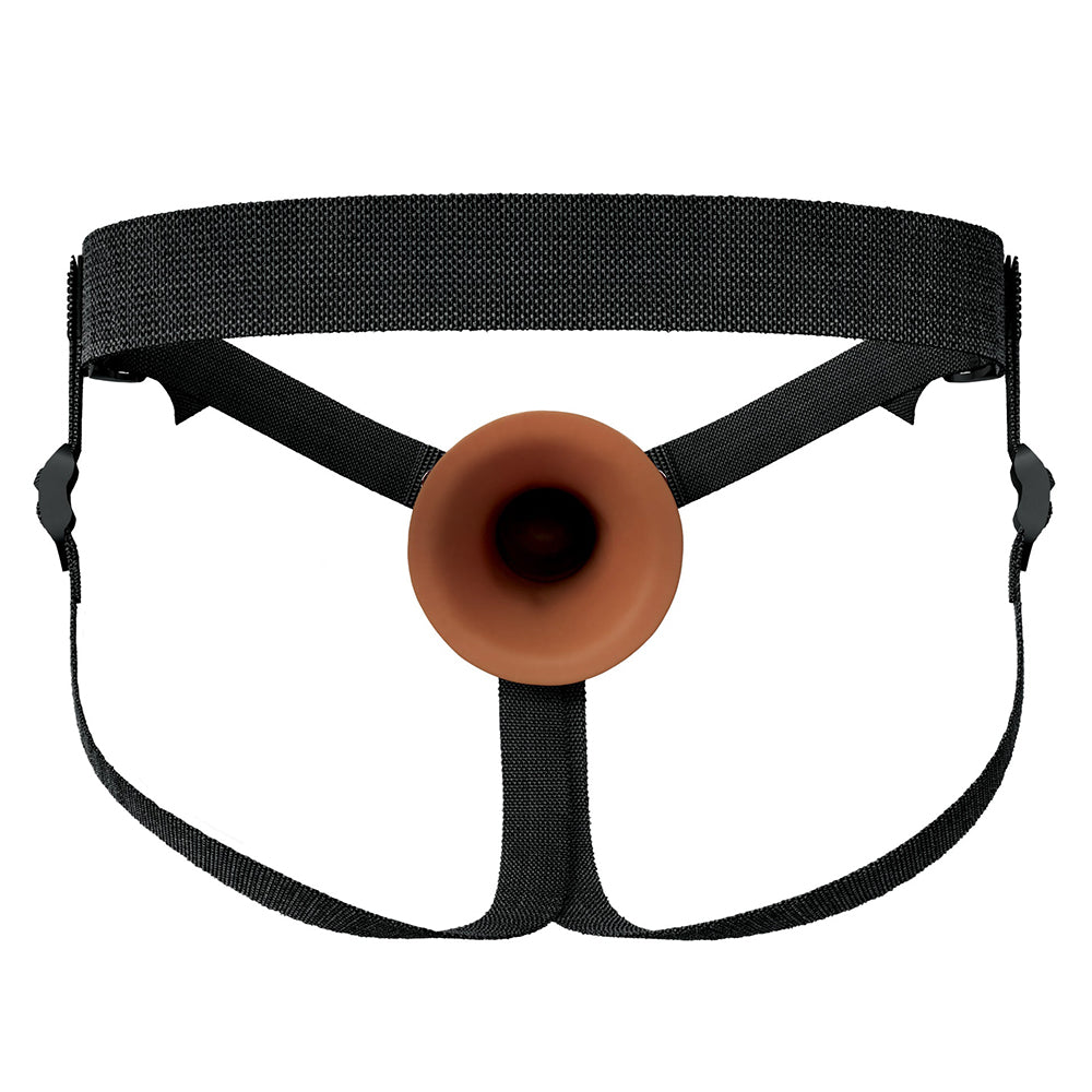 Fantasy X-Tensions Elite Silicone Hollow Strap On-Brown 6"