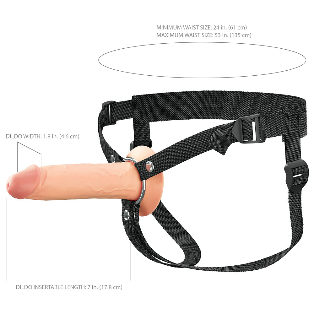 Fantasy X-Tensions Elite Silicone Hollow Strap On-Light 7"