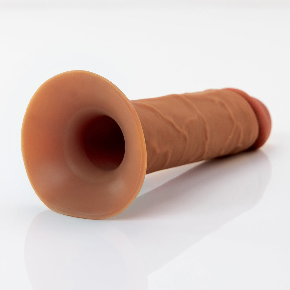 Fantasy X-Tensions Elite Silicone Hollow Strap On-Brown 8"