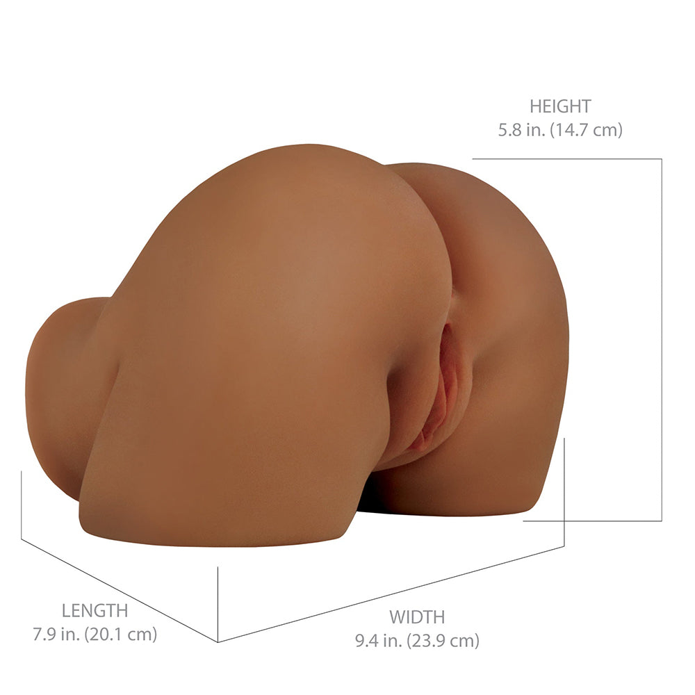 PDX Elite Shake That Ass Vibrating Mega Masturbator - Brown