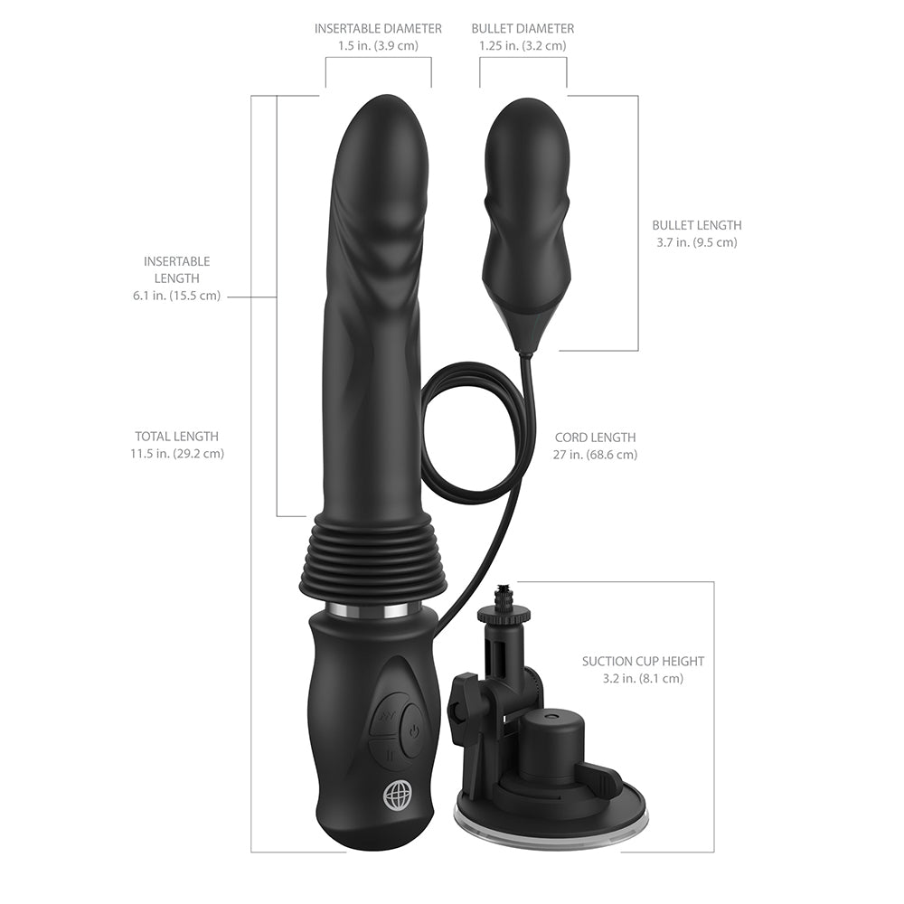 Fetish Fantasy Series Ultimate Silicone Thruster-Black