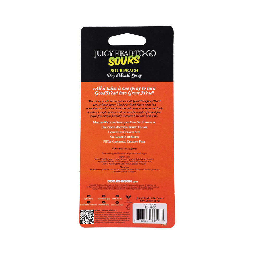 Goodhead Juicy Head Dry Mouth Spray To Go-Sour Peach .30oz