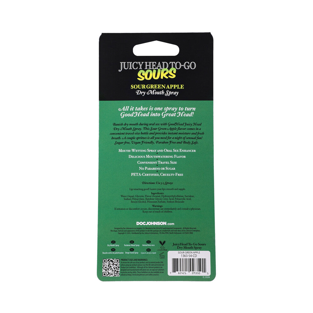 Goodhead Juicy Head Dry Mouth Spray To Go-Sour Green Apple .30oz