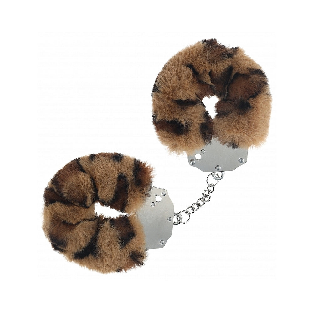 Ouch Heavy Duty Fluffy Handcuffs-Leopard
