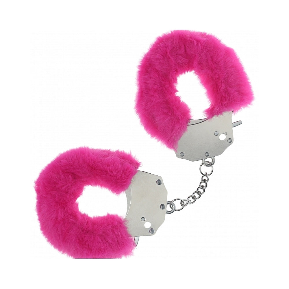 Ouch Heavy Duty Fluffy Handcuffs-Pink
