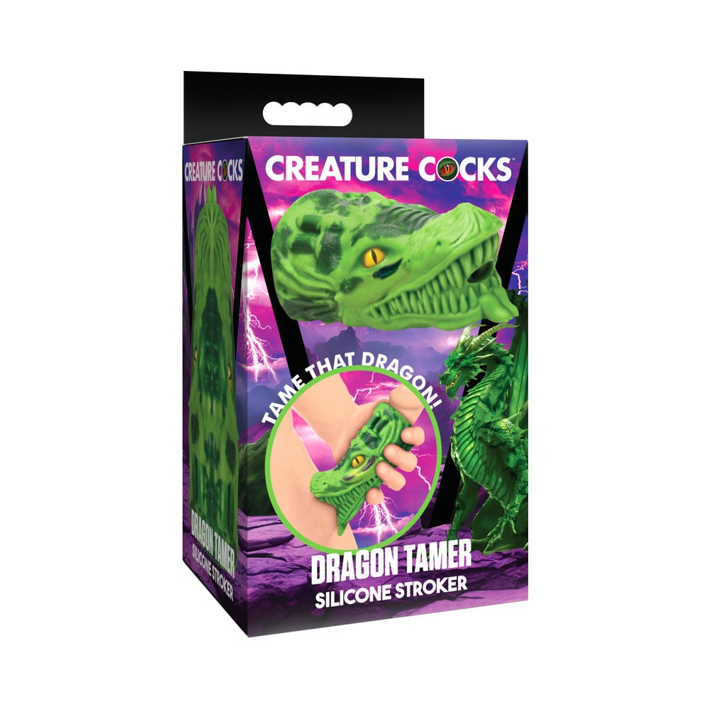 Creature Cocks Dragon Tamer Silicone Stroker - Green