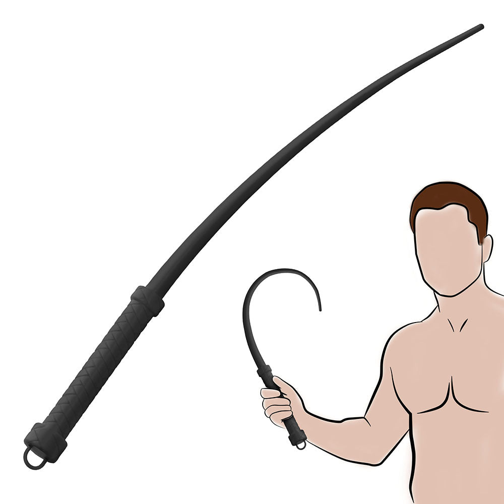 Master Series Viper Tail Silicone Whip - Black