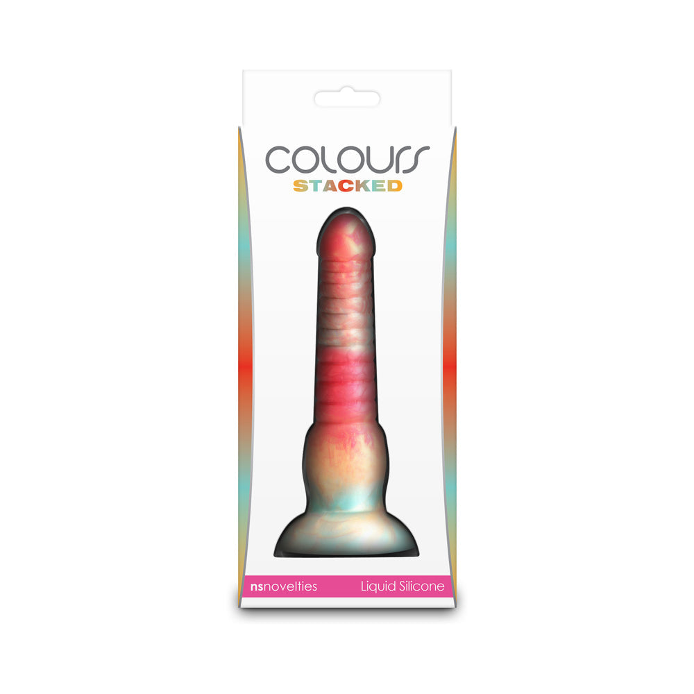 Colours Stacked 6" Dildo - Red/Gold