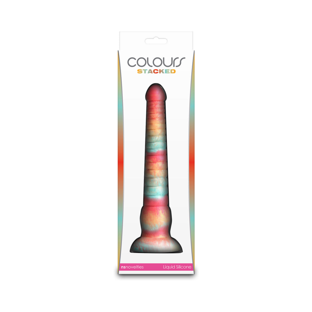 Colours Stacked 9" Dildo - Red/Gold