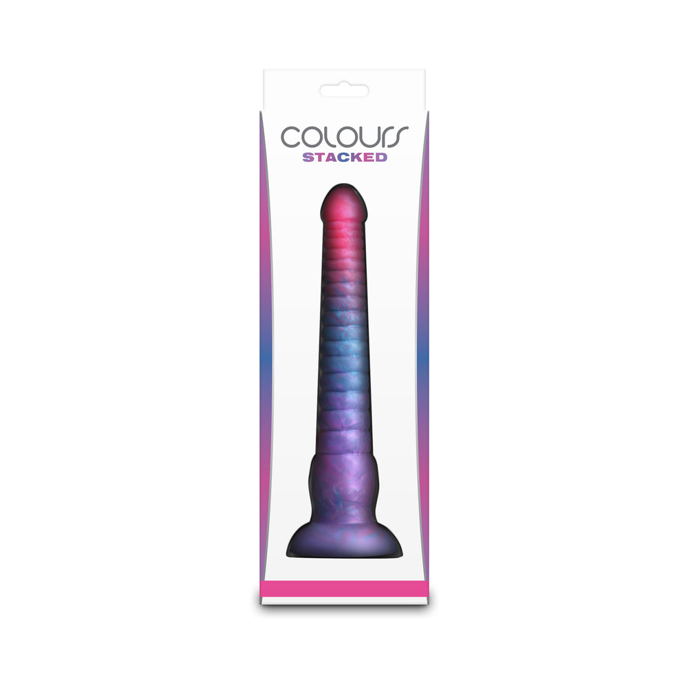Colours Stacked 9" Dildo - Pink/Blue