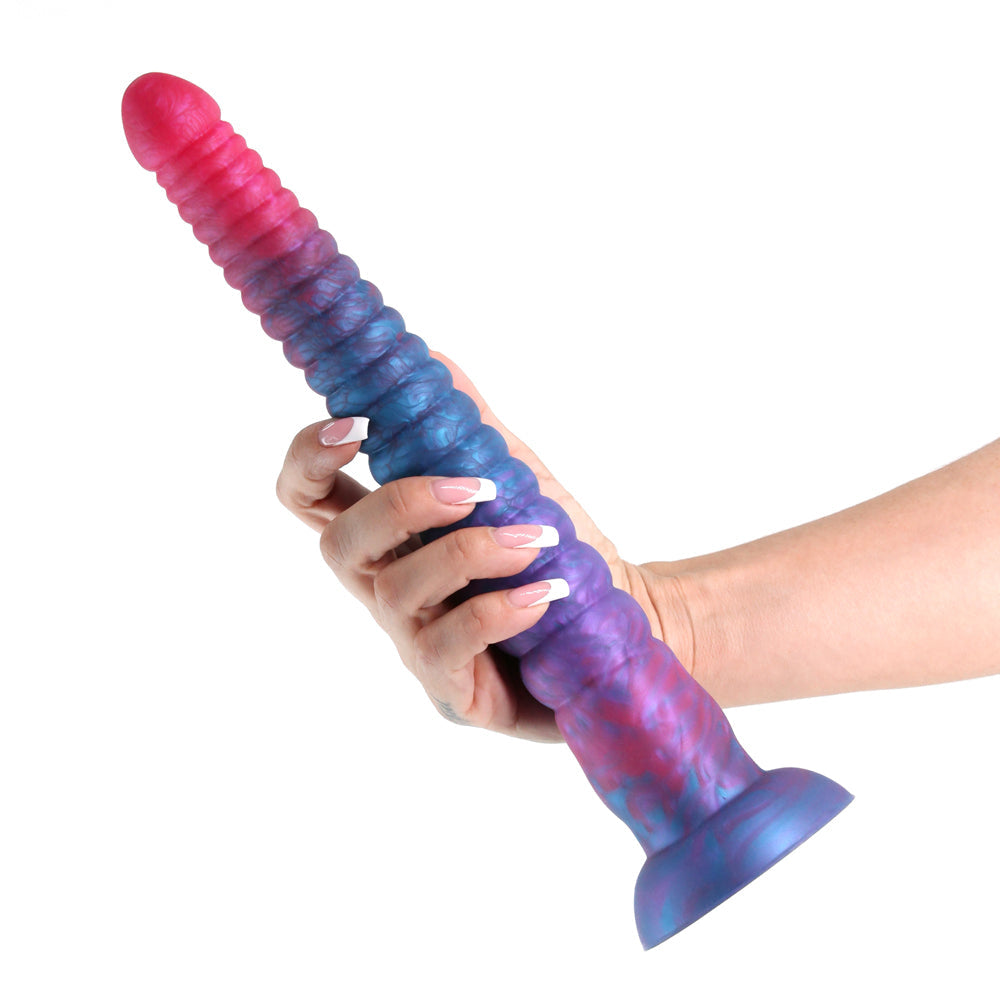Colours Stacked 12" Dildo - Pink/Blue