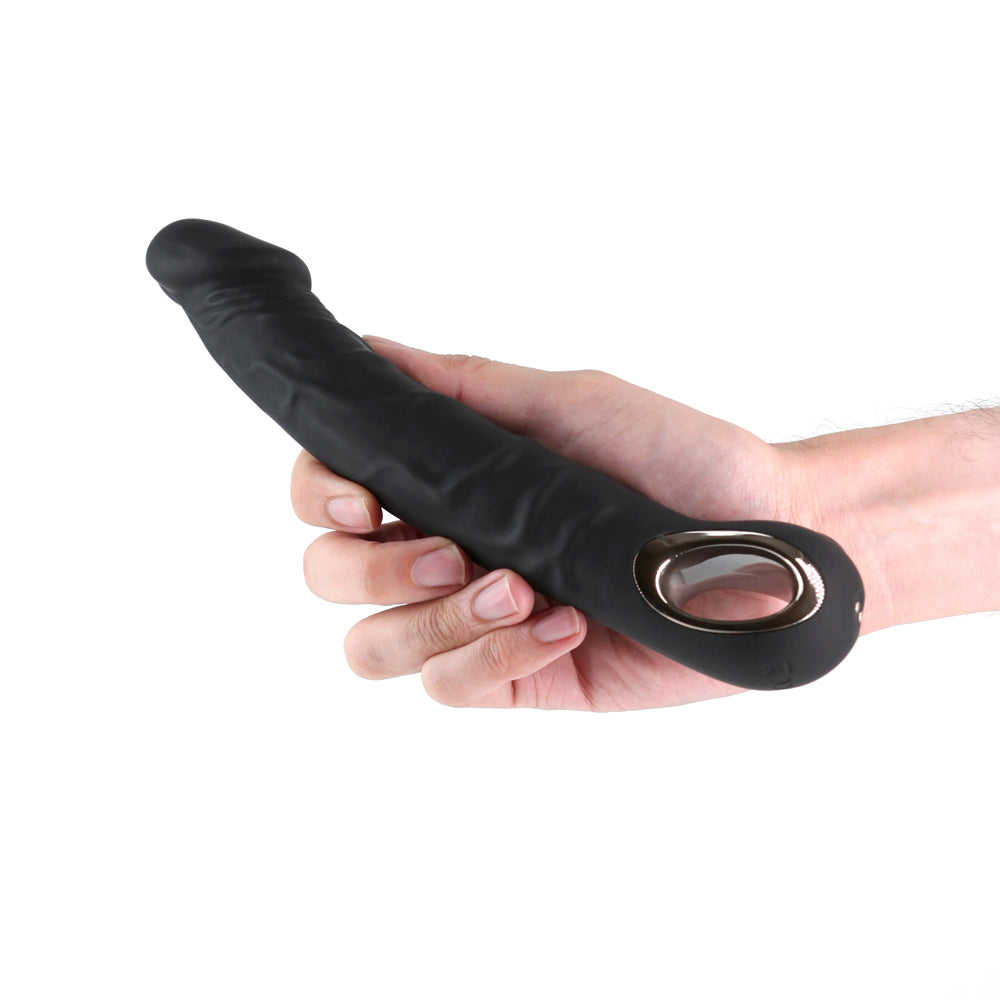 Renegade Rimmer Vibrating Dong w/Handle - Black