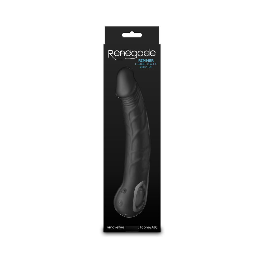 Renegade Rimmer Vibrating Dong w/Handle - Black
