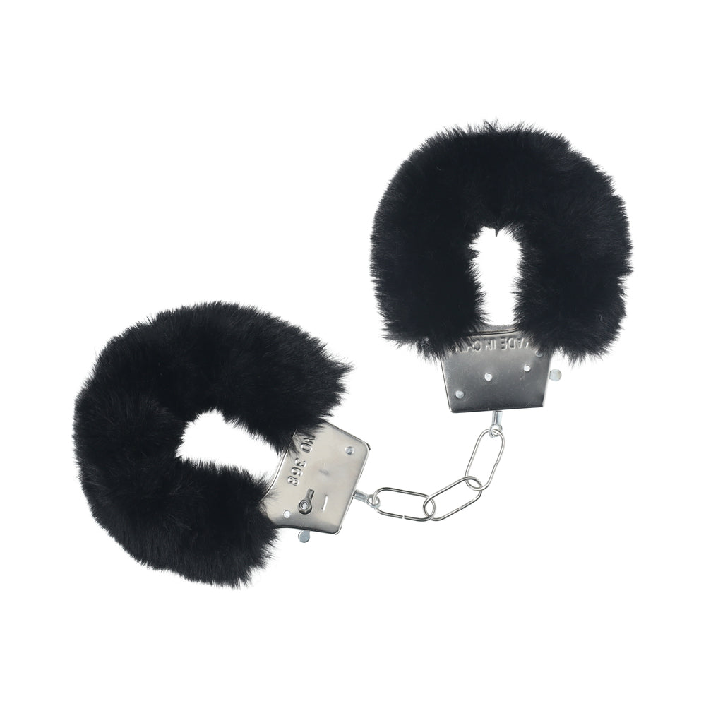 Shots Ouch! Classic Fluffy Handcuffs - Black
