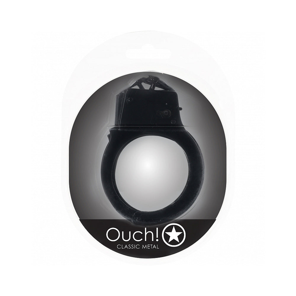 Shots Ouch! Classic Metal Handcuffs - Black