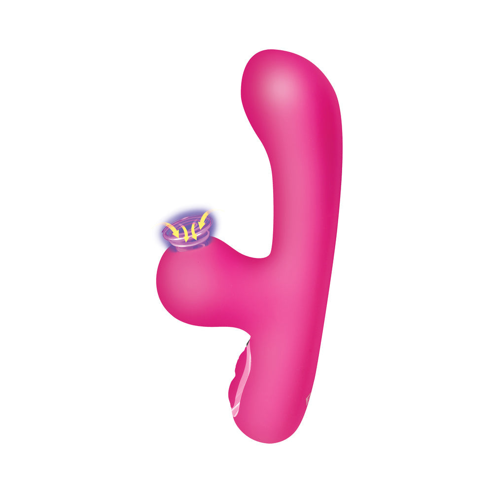 Bang! 10X G-Spot Rabbit Vibrator w/Suction - Pink