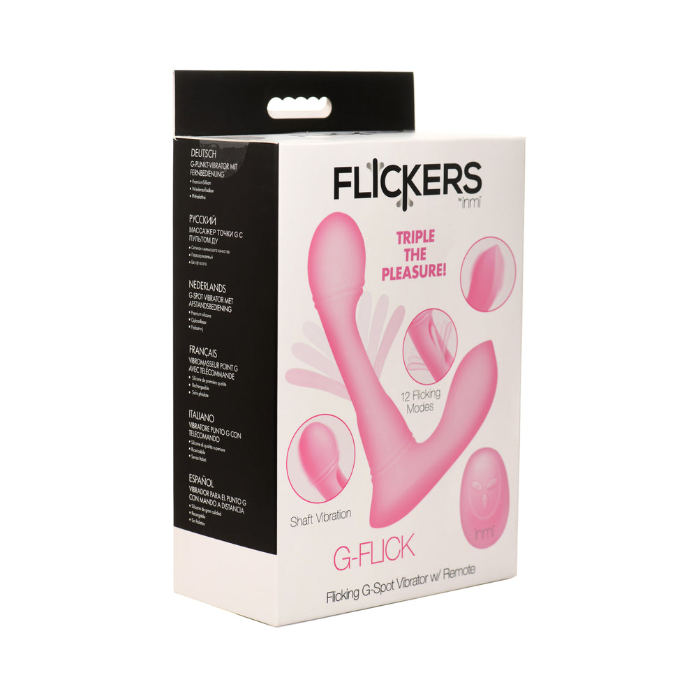 Inmi G-Flick Flicking G-Spot Vibrator w/Remote - Pink