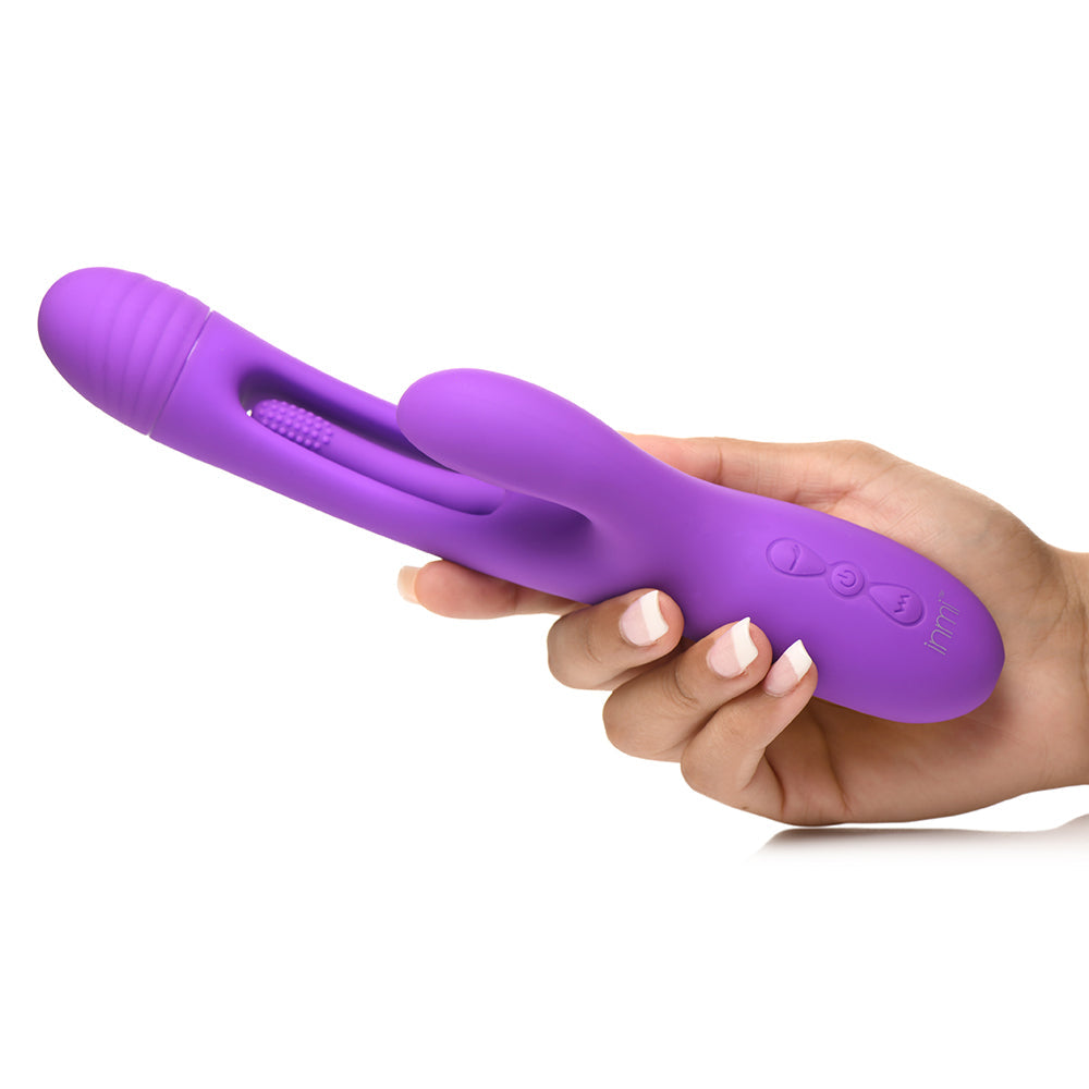 Inmi Tri-Flick Flicking Rabbit Vibrator - Purple