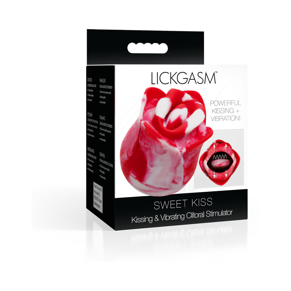 Lickgasm Sweet Kiss Kissing & Vibrating Clitoral Stimulator - Swirl