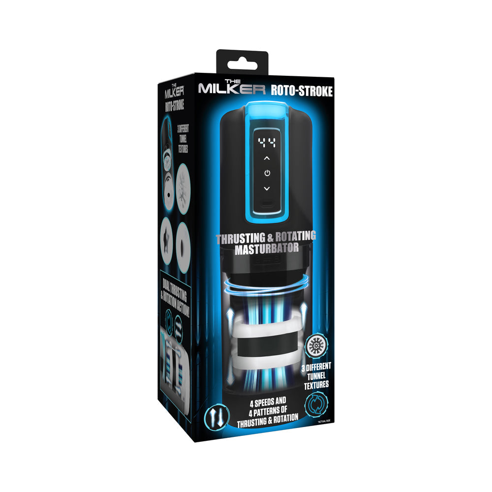 The Milker Roto-Stroke Thrusting & Rotating Masturbator - Black