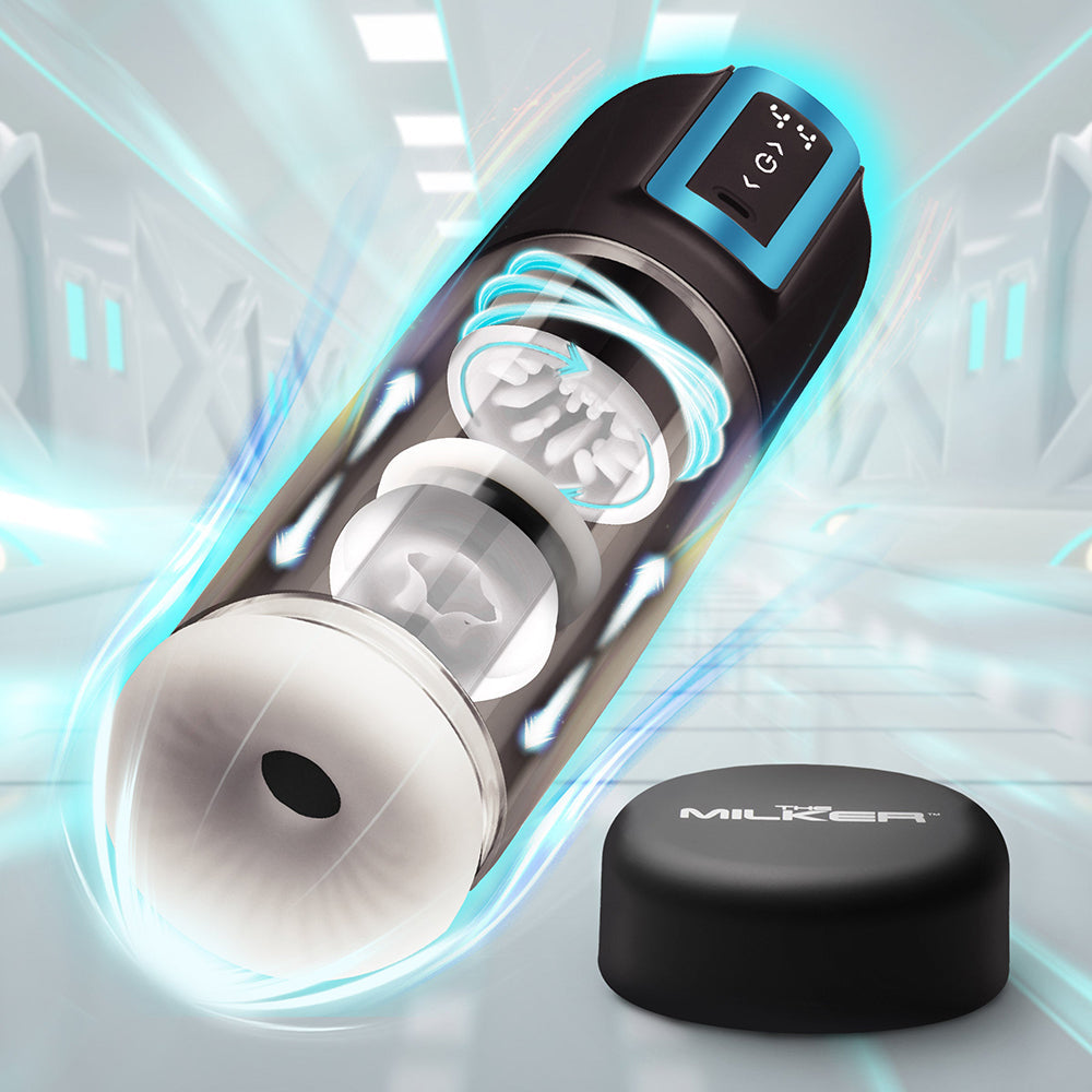 The Milker Roto-Stroke Thrusting & Rotating Masturbator - Black