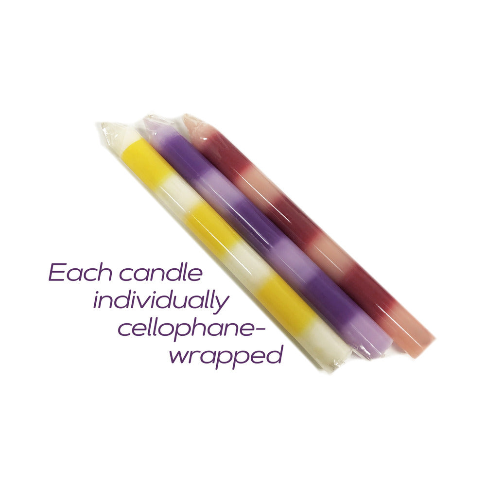 The 9's Make Me Melt Drip Candles Stripes-Pastellines 3pk