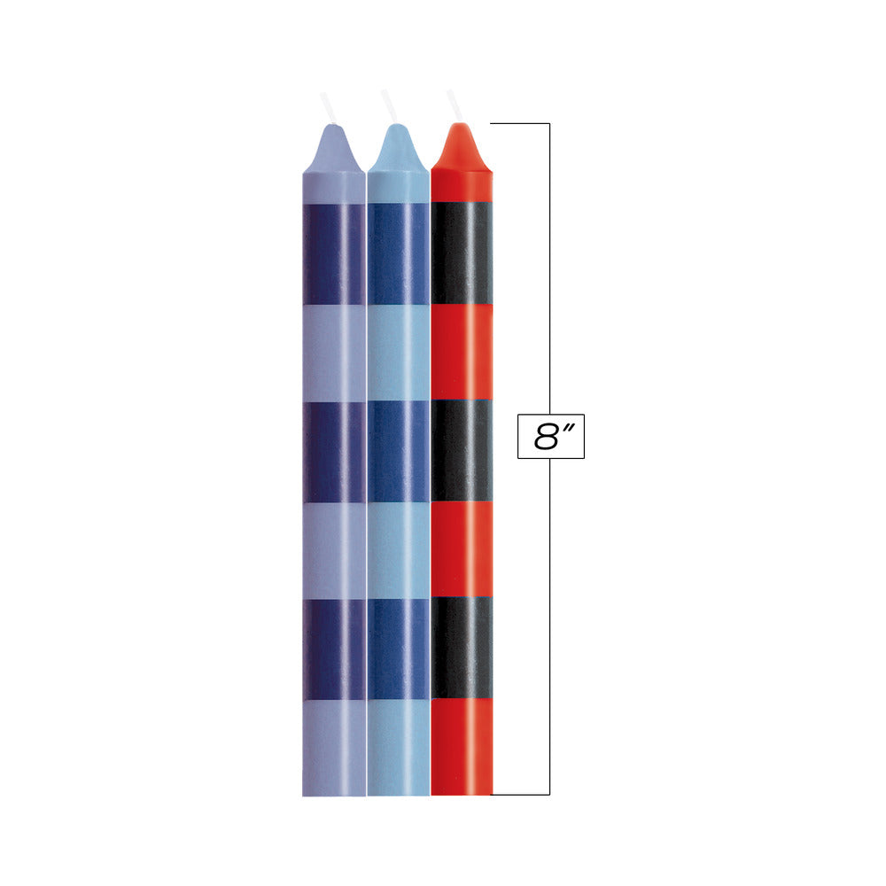The 9's Make Me Melt Drip Candles Stripes-Passionette 3pk