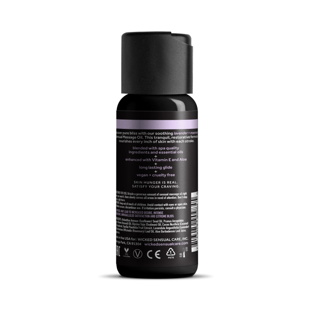 Wicked Sensual Care Sensual Massage Oil-Lavender and Rosemary 4oz