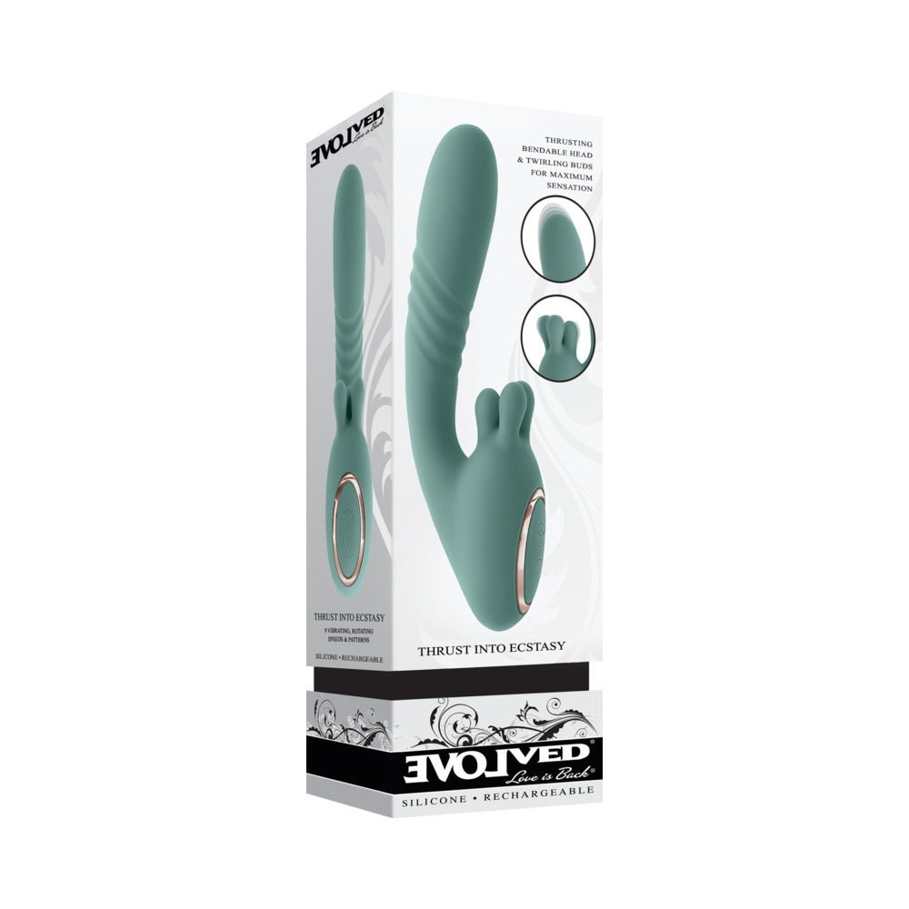 Evolved Thrust into Ecstasy Thrusting Rabbit Vibrator - Mint