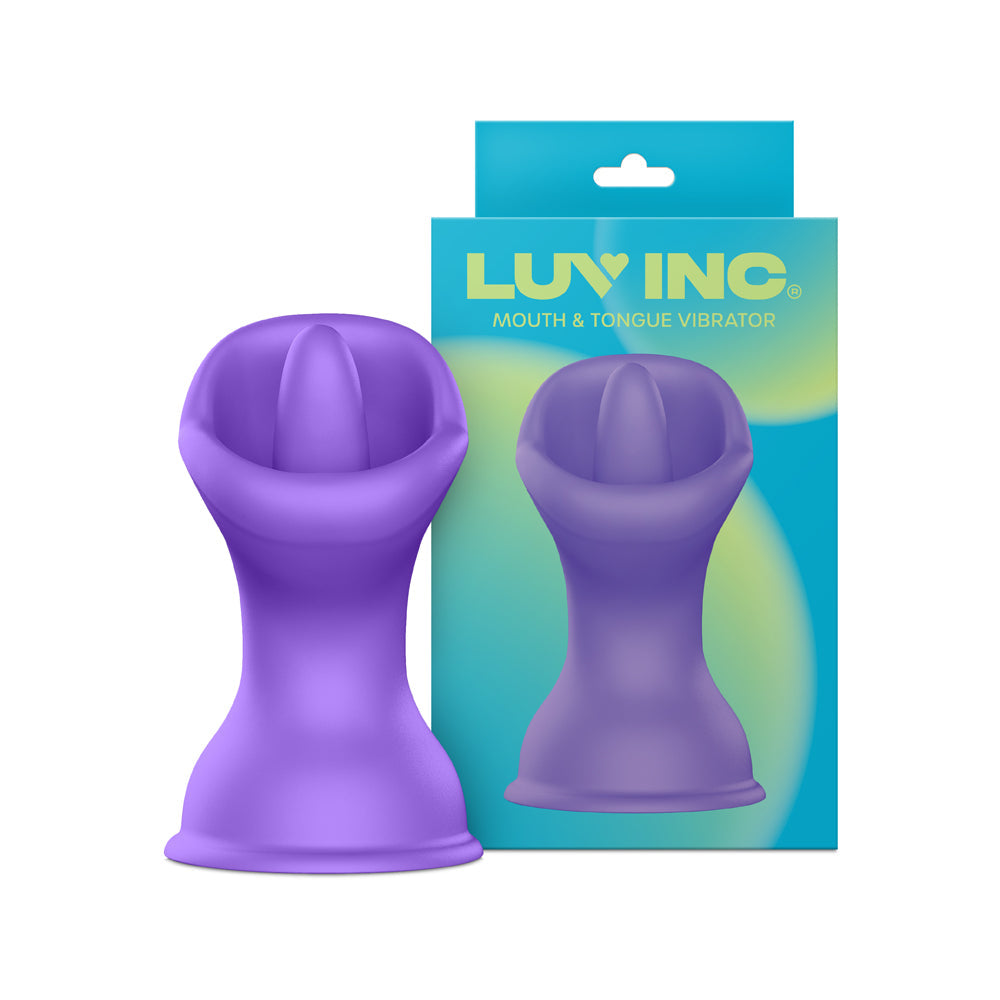 Luv Inc. Mouth & Tongue Suction Cup Vibrator - Purple