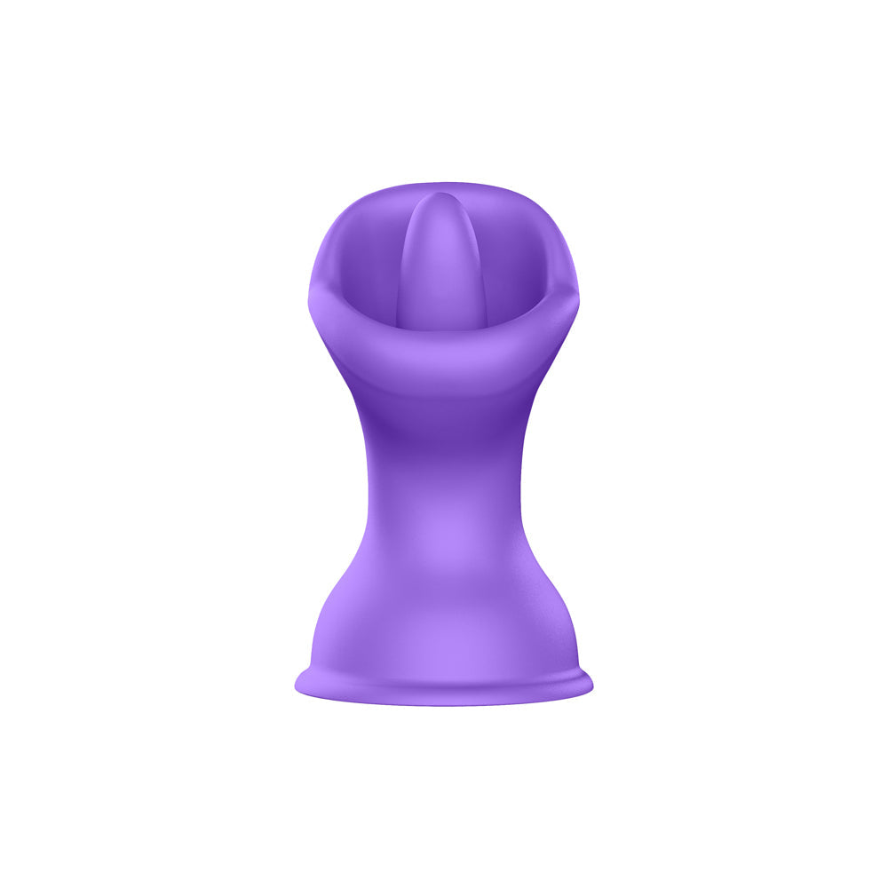 Luv Inc. Mouth & Tongue Suction Cup Vibrator - Purple