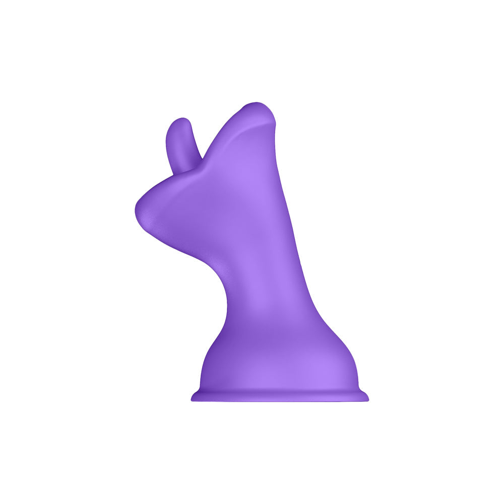 Luv Inc. Mouth & Tongue Suction Cup Vibrator - Purple