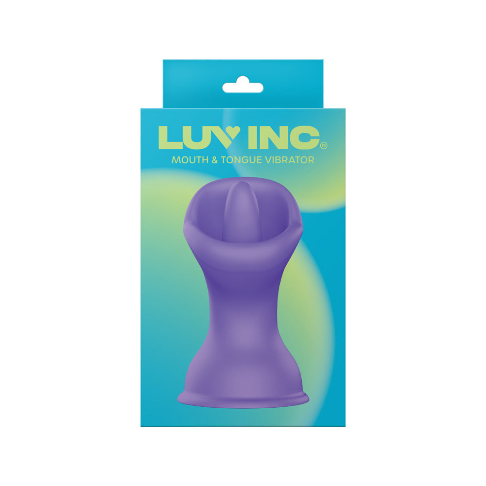 Luv Inc. Mouth & Tongue Suction Cup Vibrator - Purple