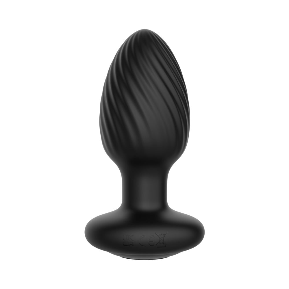 Nexus Tornado Rotating & Vibrating Large Butt Plug w/Remote - Black
